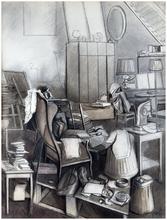 Intérieur Sainte Eusoye, armoire N.G. Désordre devant - 1975