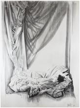 Robe verte, bras droit levé, draperies - 1978