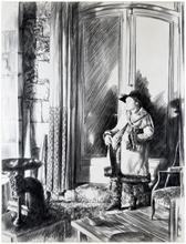 Série Mahler, le manteau devant la porte-fenêtre - 1979