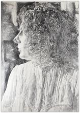 Grand buste, corsage blanc, cheveux - 1988