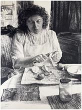 Série coings, épluchage, corsage et tablier blanc - 1988