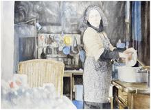 Série coings, chauffe le pot, tablier gris - 1986
