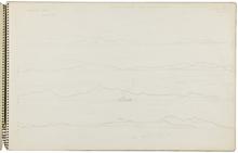 Carnet "Colbert", côtes d'Ecosse, Stockholm, Lofoten... : dessins au crayon noir. 1959