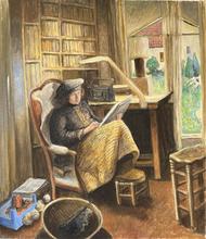Veste noire, robe jaune, lit, radio - 1995