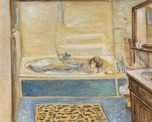 Dans la baignoire, tapis de bain