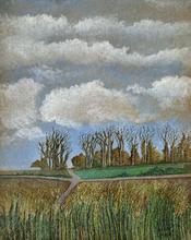 Nuages clairs,	croix de chemins