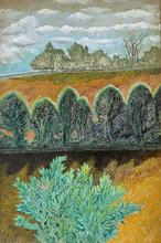 Trois verts dans les haies