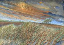 Le vent plie les arbres, chasse les nuages devant la lune