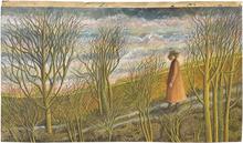 Paysage arbres et ciel bleu-rose - 2015
