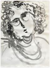 Tête lavis gros pinceau encre - 2016