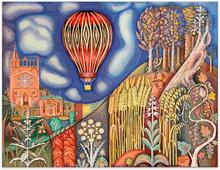 Montgolfière et église - 1985