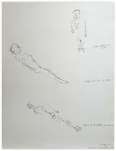 Série dessin aveugle - Trois positions - 1981