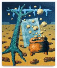 Peinture "paysage mythologique" VIII - 2000