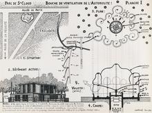 Parc de Saint-Cloud : bouche de ventilation de l'autoroute : Planche I - 1966