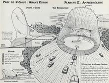 Saint-Cloud: grand écran Planche II: Amphithéâtre - 1966