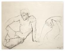 Dessin sans titre (homme assis) - 1966