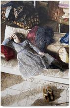 Étendue pouffe, robe crise, col rose - 1982