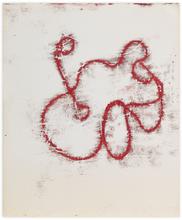 Sans titre (Abstraction, forme libre rouge), vers 1955