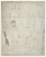 Sans titre (Clown dansant et voilier), 1957