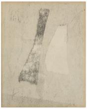 Sans titre (Composition abstraite, deux formes découpée), vers 1955-57