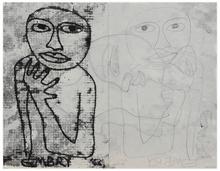 Sans titre (Visage de profil, recto; Figure en buste, verso), 1966