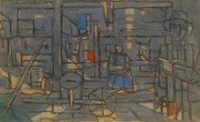 Intérieur de grange, circa 1949