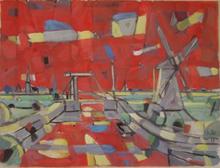 Canal et moulin à vent, 1957