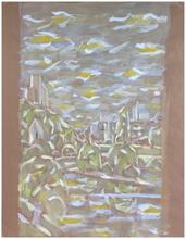 Les deux châteaux (ocre et vert), circa 1985