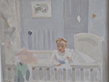 Bébé dans le lit blanc, 1935