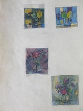 Bouquets de fleurs miniatures, circa 1942