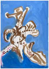 Forme sur fond bleu, 2025