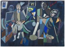 Trois Personnages sur fond bleu, circa 1938-1949
