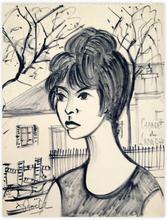 (Montmartre ?) - Cabaret du lapin agile, une danseuse ? — 