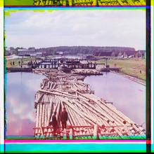 Rafts on the Peter the Great Canal.