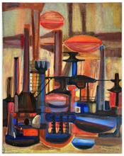Etude pour une toile, Ville imaginaire ou Journal de l’œuvre - 1959