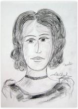 "monterre" (illisible) - portrait de femme — 