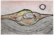 Sans titre, Le poisson, le caelacante, Paysage imaginaire - 1961