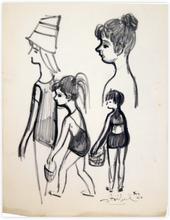Nice - famille de plagistes — 1960