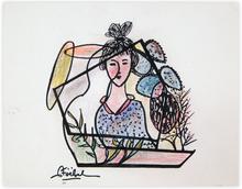 femme et plantes — 