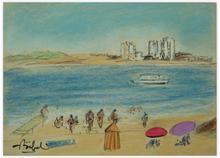 beach & town — 