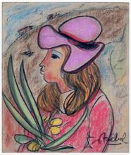 jeune femme au chapeau — 