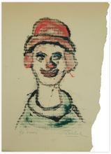 litho 2/3 - essai - femme clown — 
