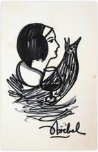 la femme l'oiseau et la coupe — 