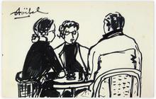 personnages autour d'une table — 