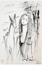 la femme et la biche — 