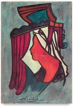le rideau / femme