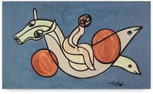 femme au cheval et aux oiseaux