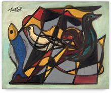 compo oiseaux et poisson / retour de pêche