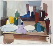 Plat et assiette blanche, circa 1962