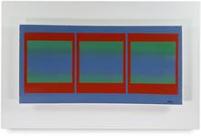 3 rectangles sur ciel bleu — 1970